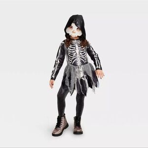 Mystic Bones Kids Skeleton Tutu Dress | Halloween Costume